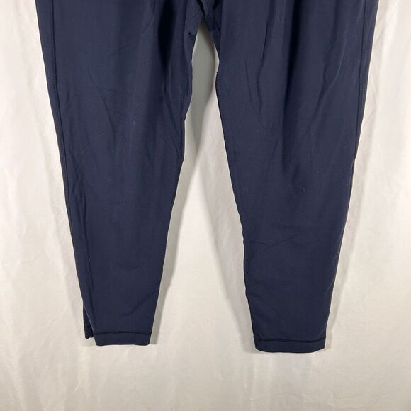 Lululemon Pants Women's 34 Navy Blue Pull On Stretchy Pockets Pleated - Picture 3 of 11